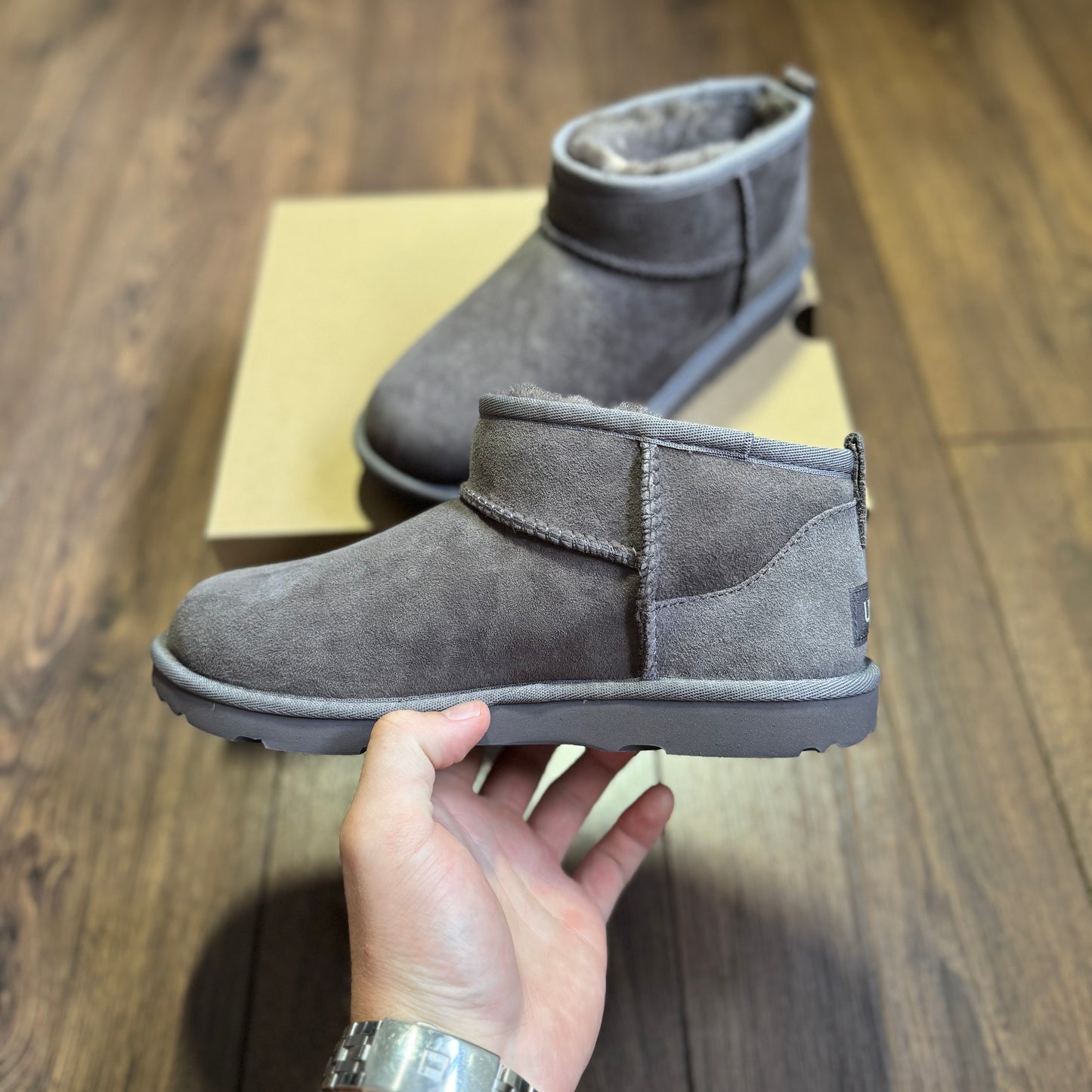 UGG Ultra Mini Kids “Stone Grey”