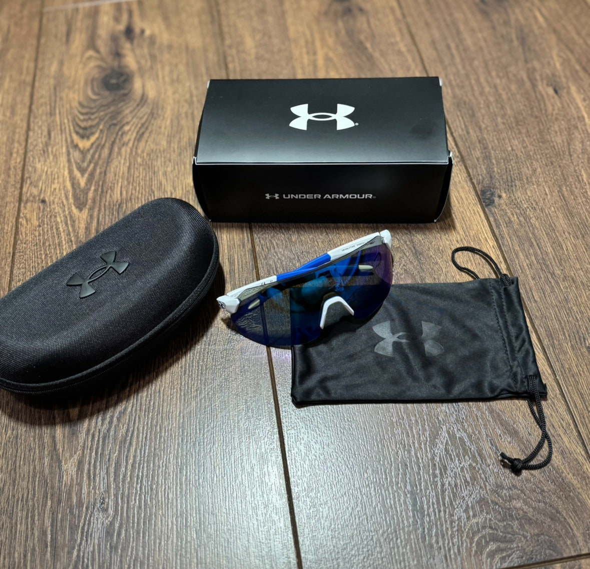 Under Armour Half Time Tuned Sunglasses White / Navy