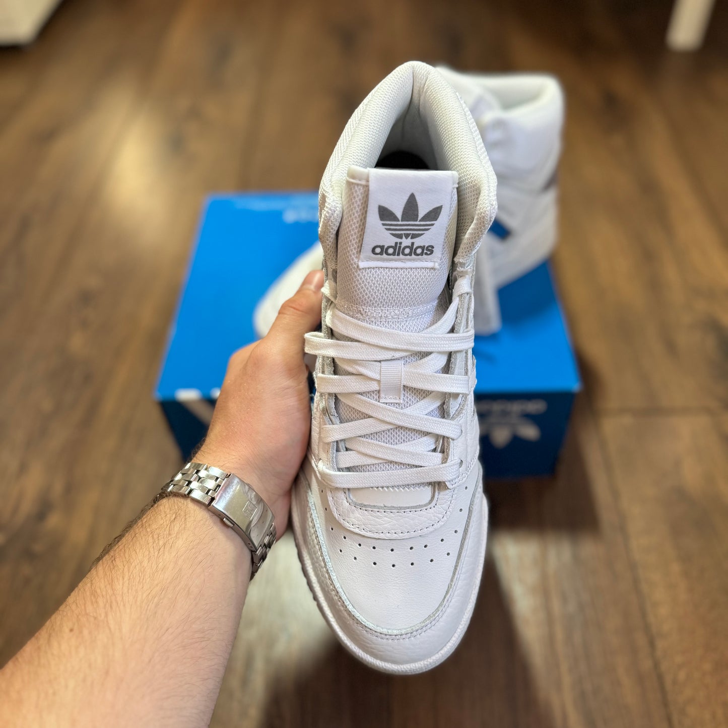 Adidas Originals Drop Step Hi “White University Blue”