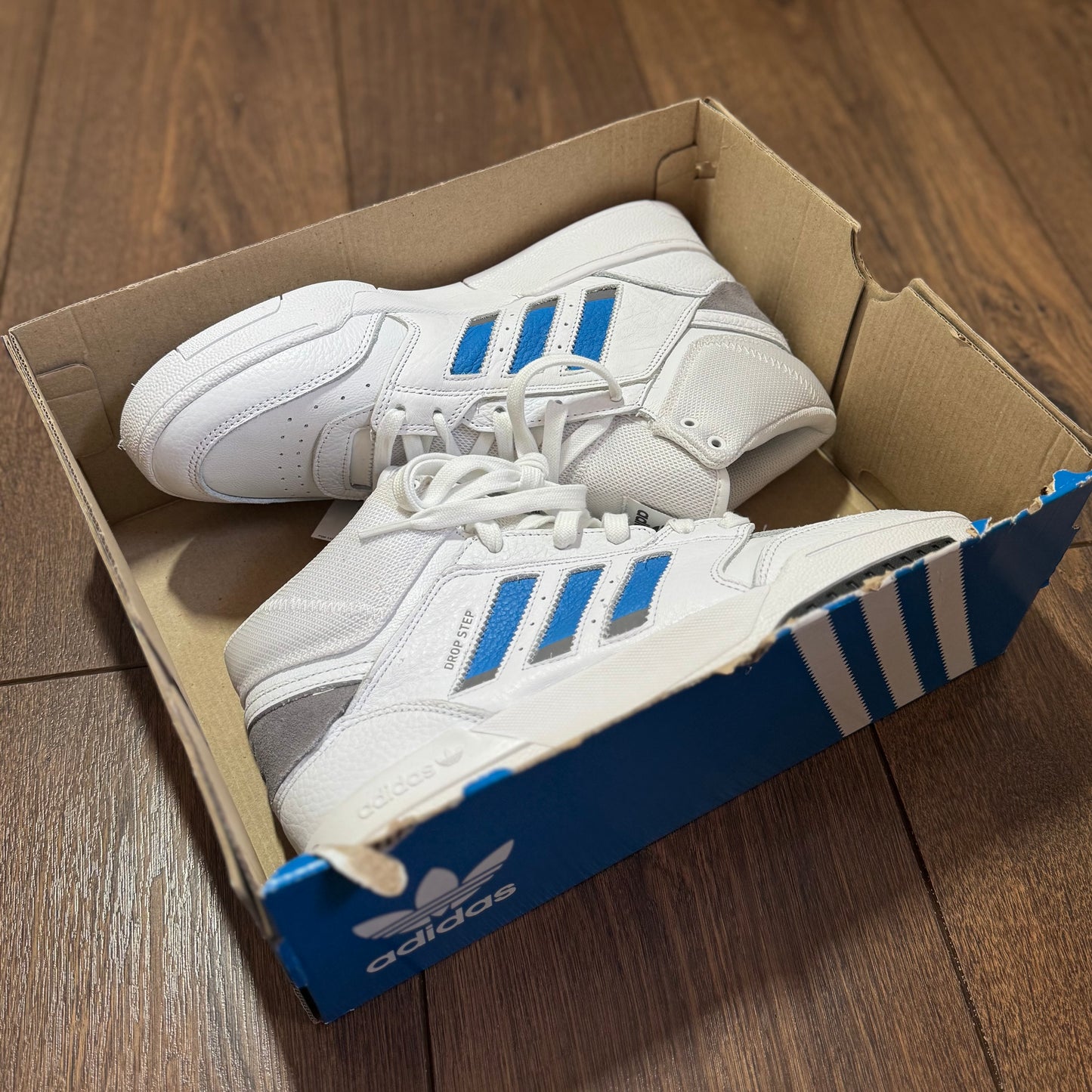 Adidas Originals Drop Step Hi “White University Blue”