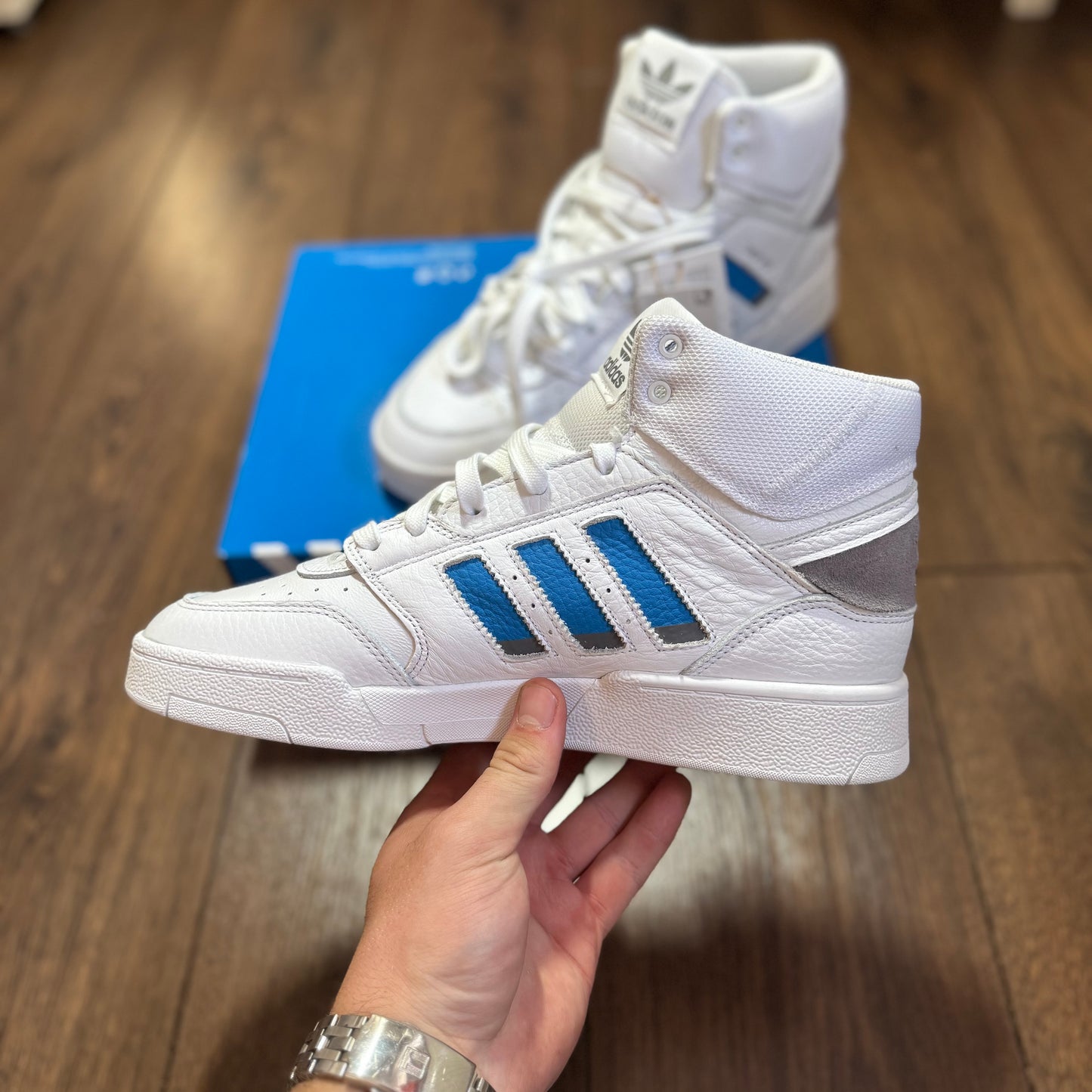 Adidas Originals Drop Step Hi “White University Blue”