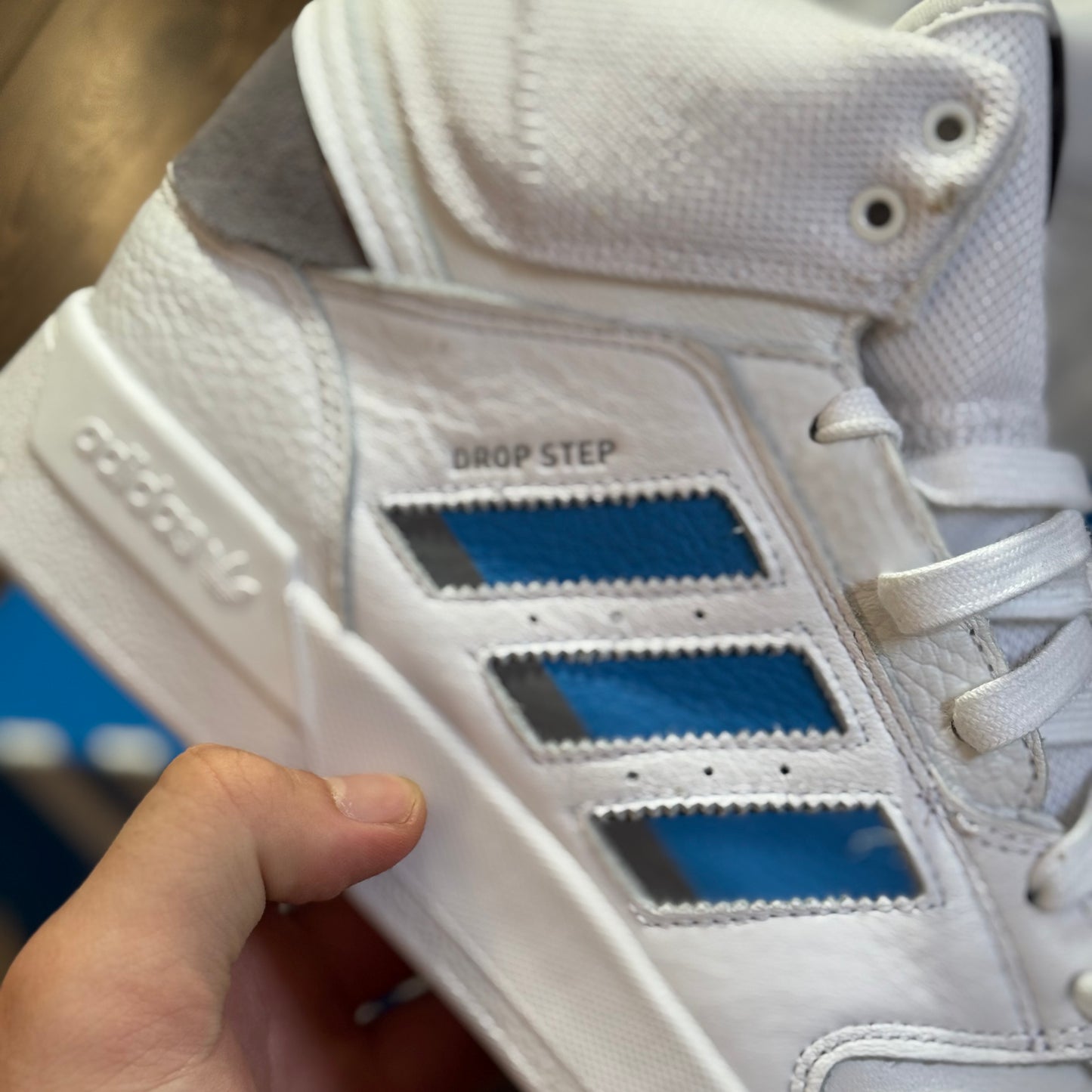 Adidas Originals Drop Step Hi “White University Blue”