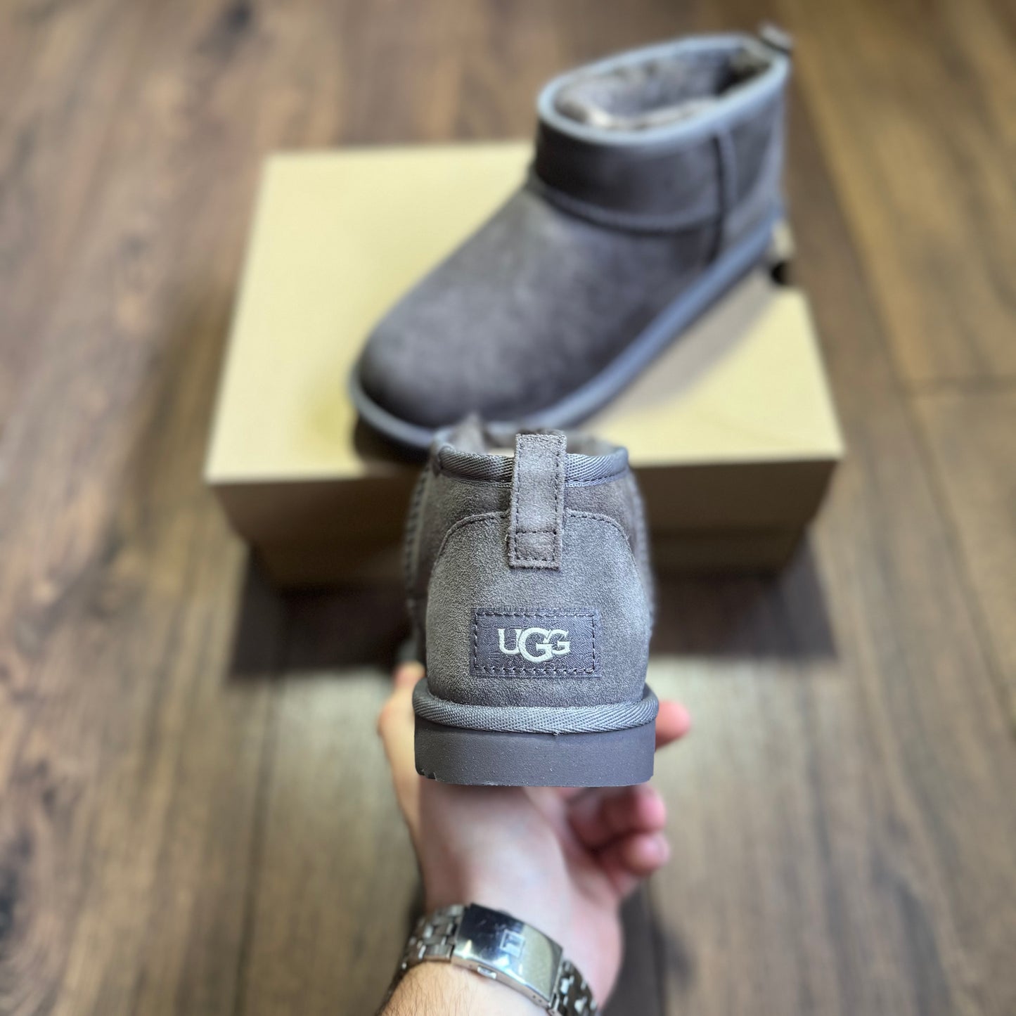 UGG Ultra Mini Kids “Stone Grey”