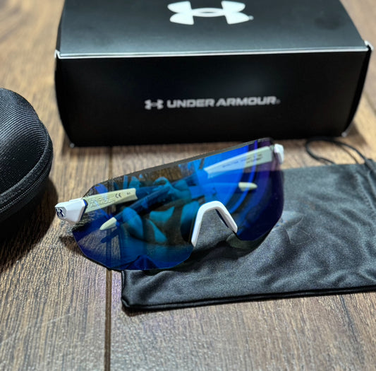 Under Armour Half Time Tuned Sunglasses White / Navy