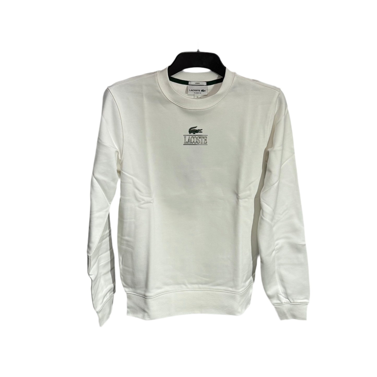Lacoste Classic Alligator Print Sweatshirt White Unisex